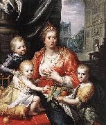 Paulus Moreelse Sophia Hedwig, Countess of Nassau Dietz, with her Three Sons. oil on canvas